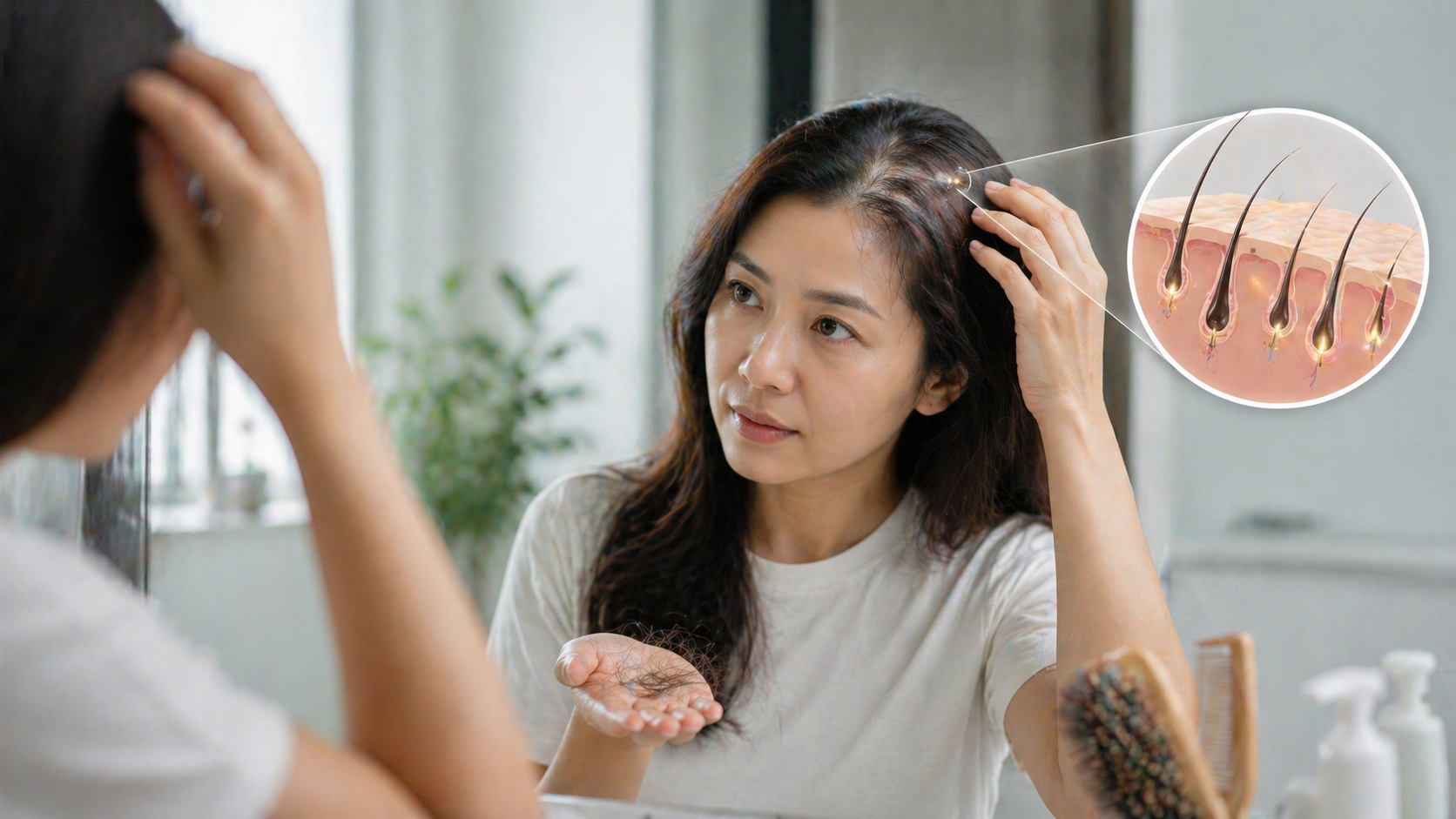 Rambut Gugur – Punca, Tanda dan Rawatan