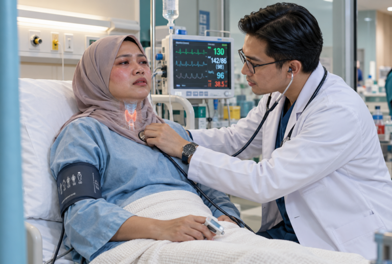 Krisis Tiroid (Thyroid Storm): Punca, Tanda Bahaya dan Rawatan